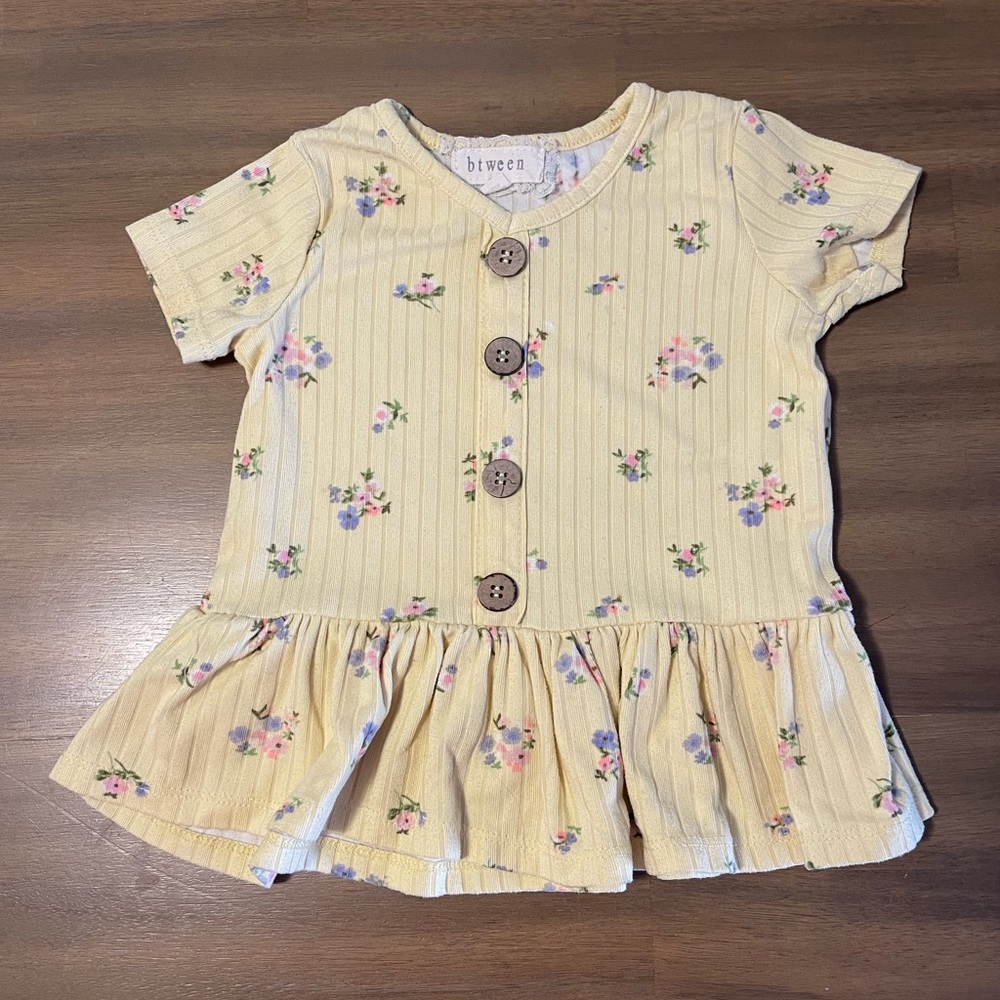 Floral Button-Down Baby Dress